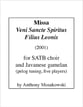 Missa Veni Sancte Spiritus Filius Leonis SATB choral sheet music cover